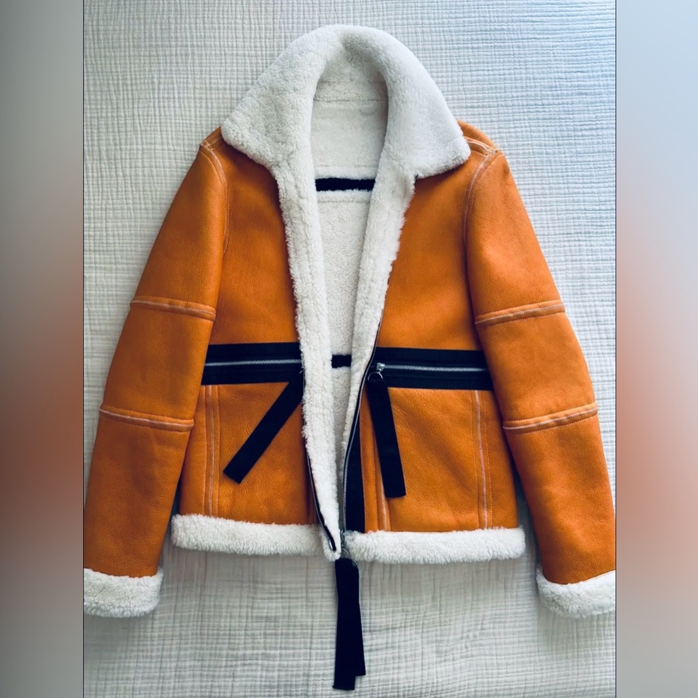H LORENZO - Blood Brothers BOMBER SHEARLING 100% LAMB SKIN JACKET